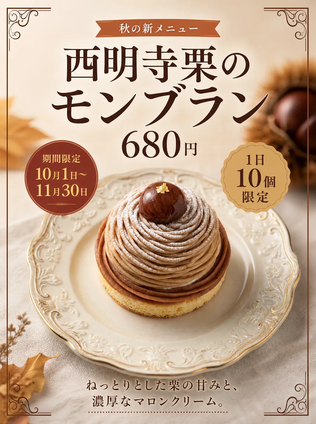 細かく指示して出てきたチラシ